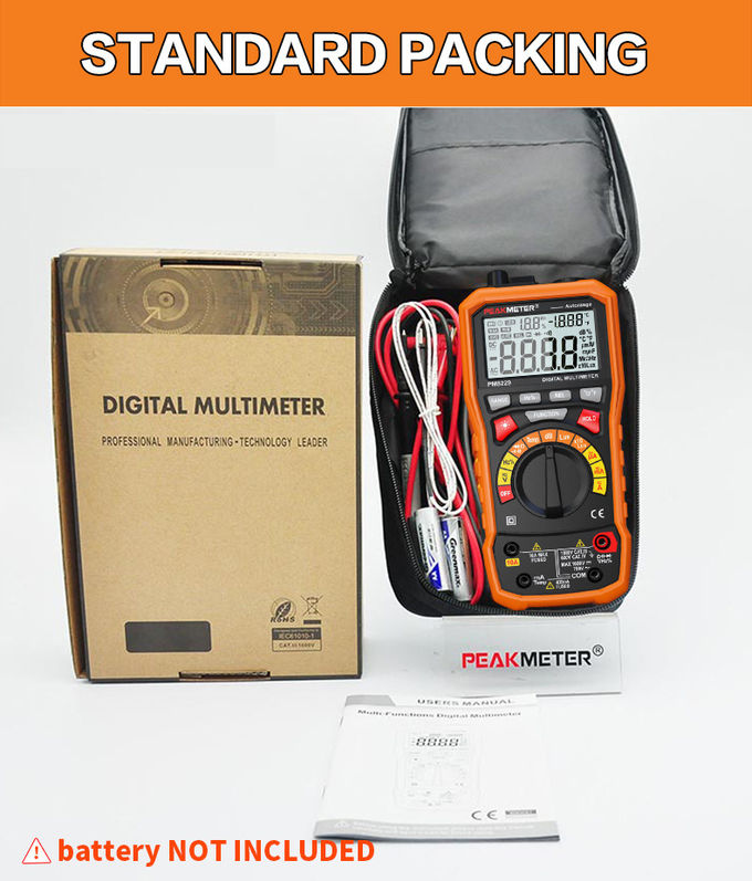 Automatic Range 20 Amp Digital Multimeter , Commercial Electric Multimeter