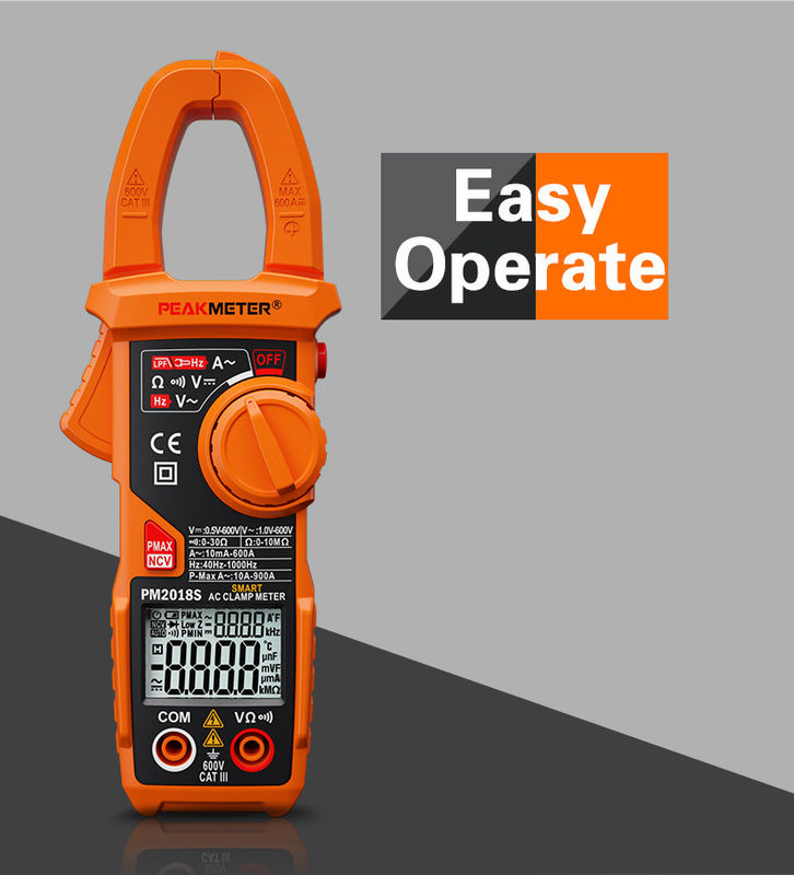 Smart AC Digital Clamp Meter Multi Meter With Continuity Measurement