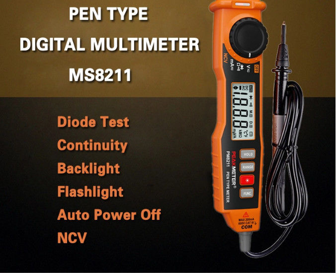 Pen Type Auto Range Digital Multimeter Non Contact Voltage Detection