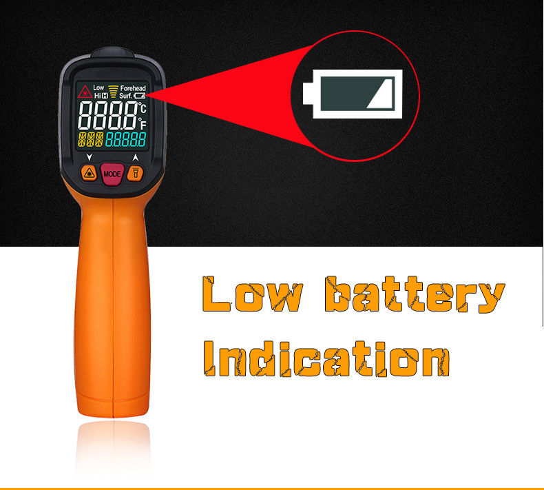 High Temp Handheld Infrared Thermometer Gun Operating Temperature 50