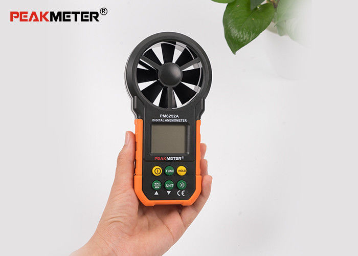 Environmental Air Wind Meter Anemometer , Flow Area Setting Handheld