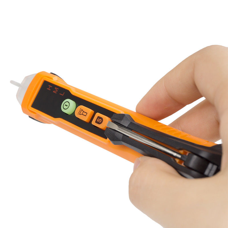 Handheld AC Voltage Detector Pen Equiped With Foldable Slotted Screwdriver