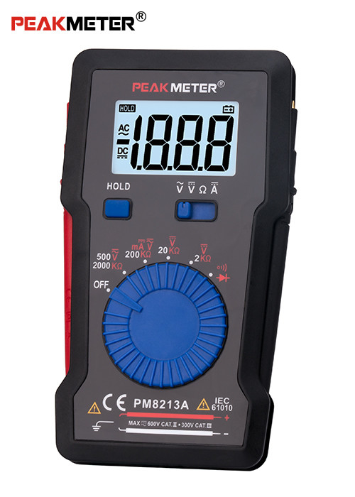 Multifunctional Digital Volt Ohm Meter , Manual Range Digital Multi Meter
