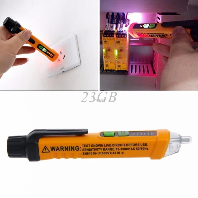 Live Wire Electrical Current Tester Pen , High Safety Contactless Voltage Detector