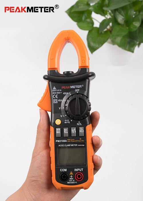 4000 Counts Ac Dc Current Clamp Meter , Frequency Measurement Earth