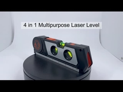 4 in 1 Laser Level Multipurpose Cross Line Laser horizontal bubble and level ruler