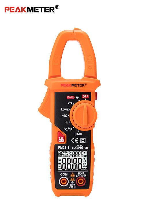 NAROOTE PM2108 Portable Digital AC/DC Clamp Meter Multimeter Current Voltage Resistance Tester