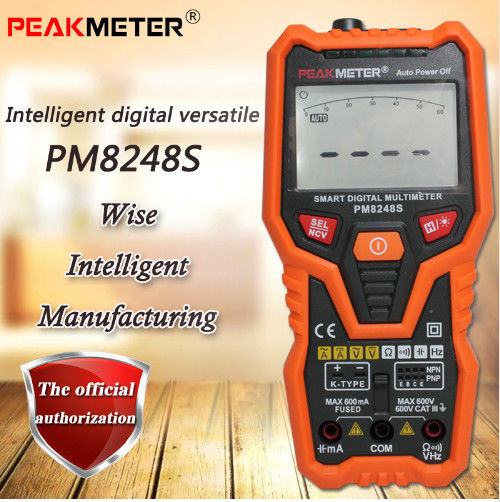 PM8248S Smart Digitales Multimeter Peakmeter Vollautomatisch NCV Arbeitslicht 