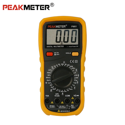 AC/DC Voltage Current Tester Digital Multi Tester 2000 Counts With Data Hold