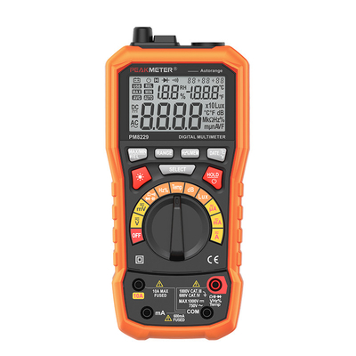 6000 Counts Handheld Digital Multimeter Lux Sound Level Frequency Temp Humidity Tester