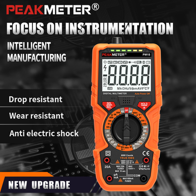 Overload Protection Handheld Digital Multimeter With T - RMS Wide Range And High Precision