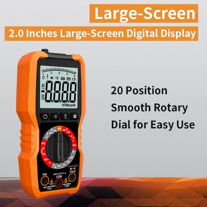 NCV phát hiện Đồng hồ vạn năng kỹ thuật số cầm tay 600V AC DC Điện áp 10A DC hiện tại