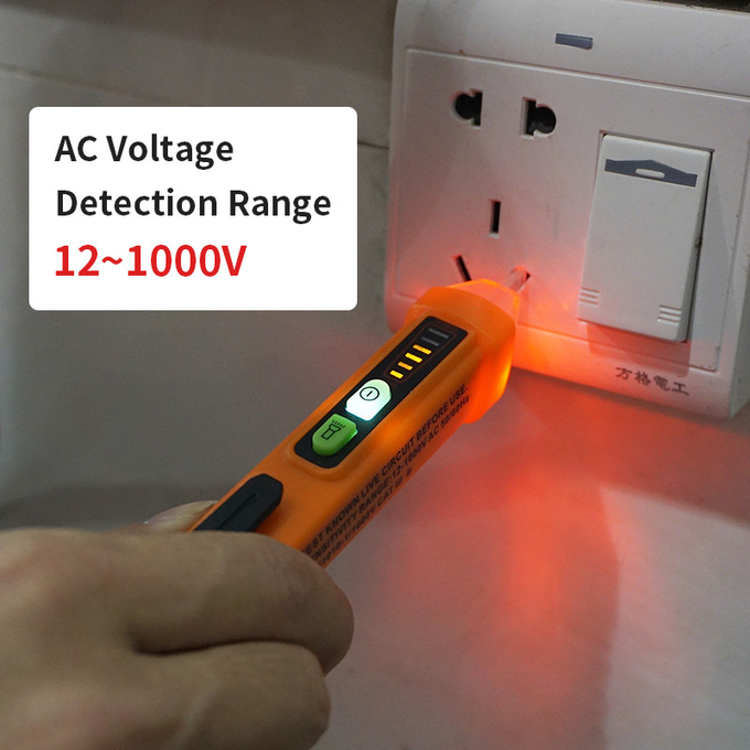 Live Wire Electrical Current Tester Pen , High Safety Contactless