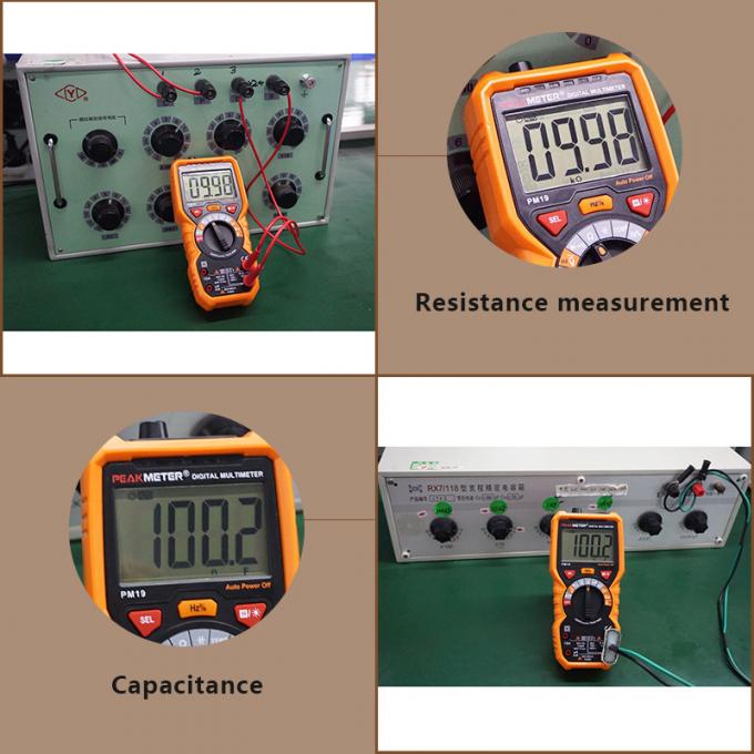 Đồng hồ vạn năng Peakmeter PM19 Kiểm tra không tiếp xúc 6000 Đếm T-RMS Tần số Đồng hồ vạn năng hiện tại Dc Không trượt