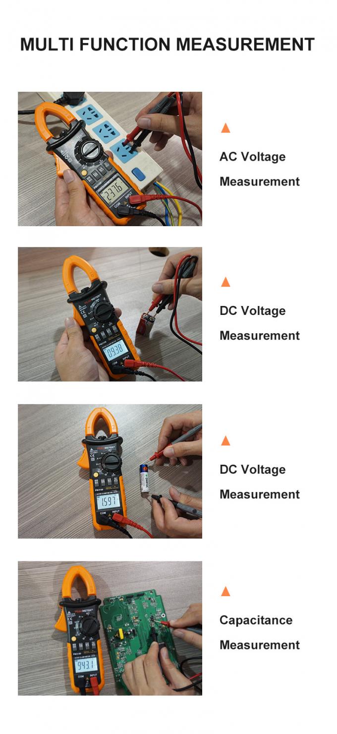 Đồng hồ kẹp cầm tay Ture RMS 600V AC/DC 600A AC/DC cho hệ thống năng lượng mặt trời