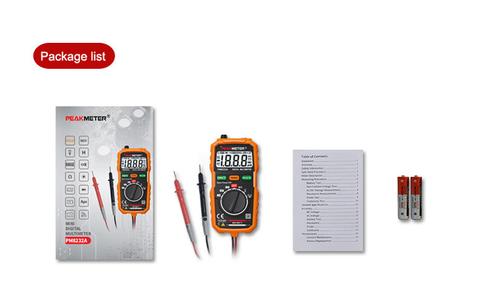 1.5V 9V 12V Kiểm Tra Pin Mini Di Động Phạm Vi Tự Động Vạn Năng Kỹ Thuật Số NCV Phát Hiện 600V Điện Áp AC/DC