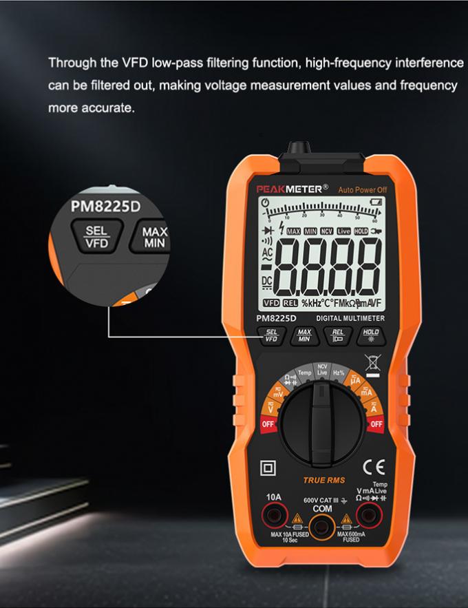 Handheld Digital Multimeter REL VFD measurement AC DC Voltmeter MAX MIN