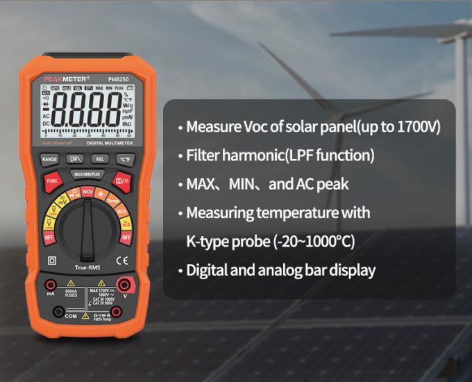 Đồng hồ vạn năng kỹ thuật số quang điện tự động Đo LPF tương đối Đồng hồ vạn năng MAX/MIN/PEAK