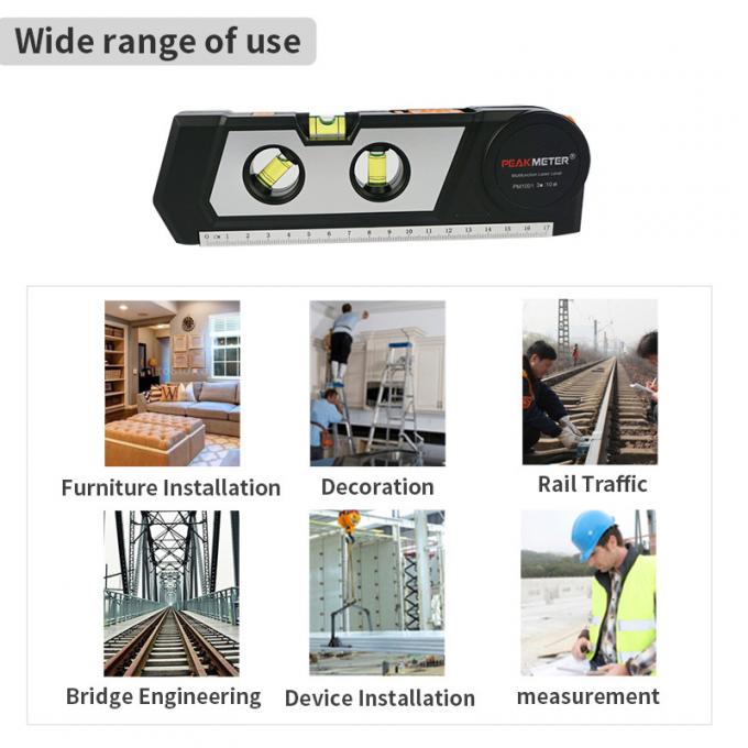 Thước đo mức và bong bóng ngang đa năng 4 trong 1 Laser