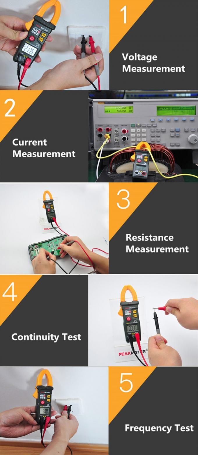 Đồng hồ vạn năng kẹp kỹ thuật số AC cầm tay và kích thước nhỏ dùng trong công nghiệp
