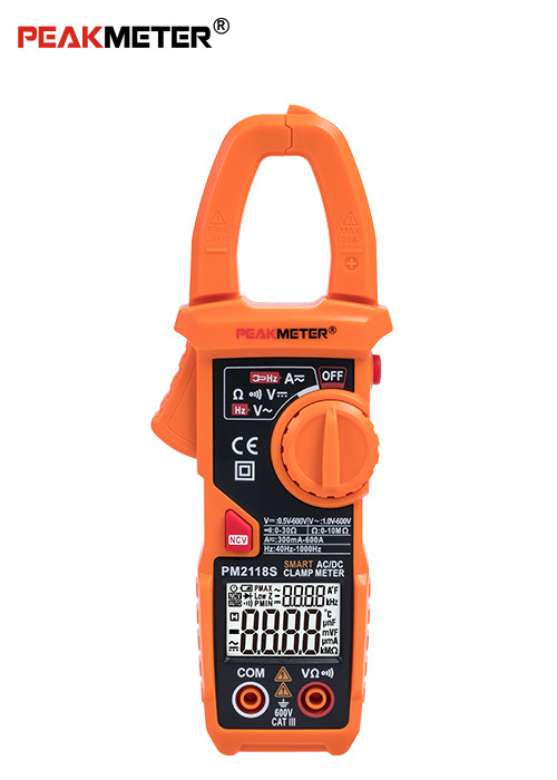Đồng hồ đo vạn năng kỹ thuật số tự động cầm tay Đồng hồ kẹp AC / DC thông minh có phát hiện NCV