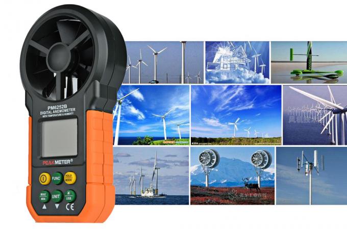 Giao diện USB Máy đo gió cầm tay, Máy đo vận tốc luồng không khí tùy chỉnh