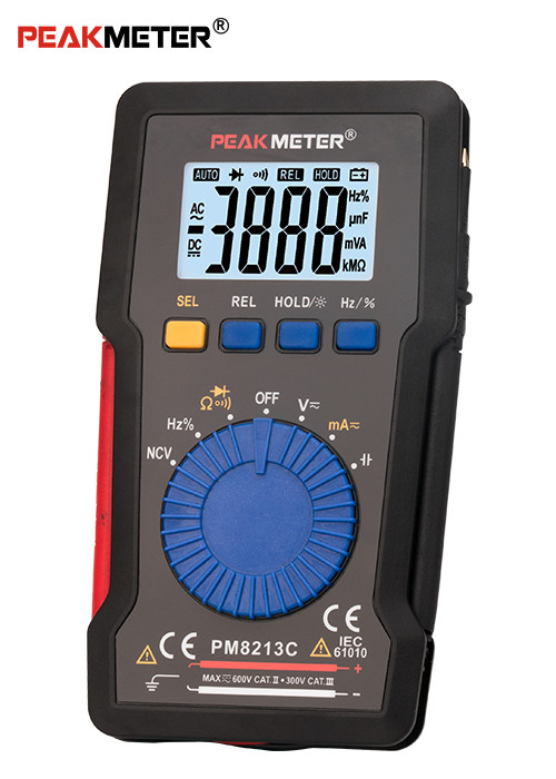 Máy đo NCV vạn năng kỹ thuật số cầm tay Ultrathin Mini và hiệu suất ổn định phạm vi tự động