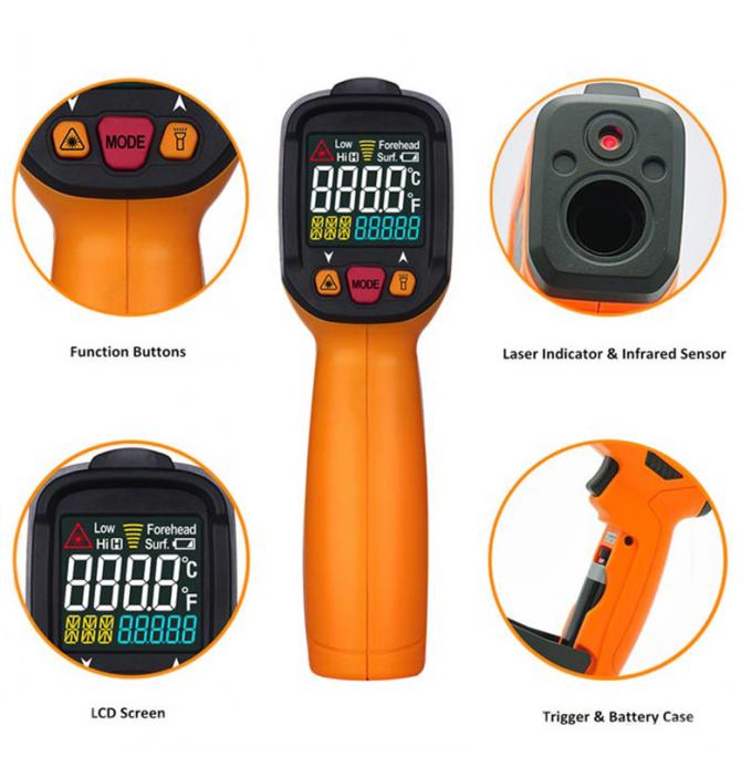 Súng đo nhiệt độ hồng ngoại IR Laser Nhà sản xuất Trung Quốc Nhiệt kế hồng ngoại công nghiệp