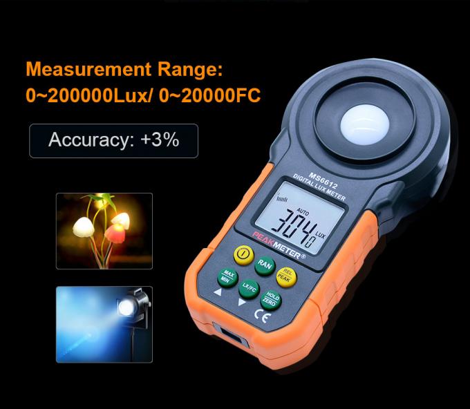 LCD điện tử Độ sáng nhìn thấy được Luxmeter kỹ thuật số cho nhà máy