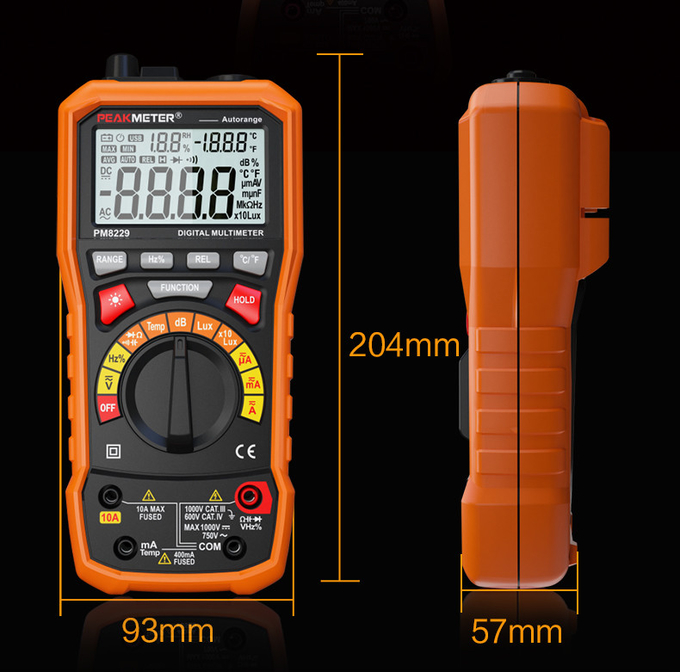 Multifunctional Auto Range Digital Multimeter Sound Level Relative