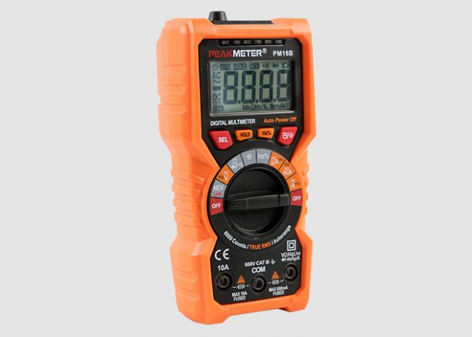 Đèn pin cầm tay Đồng hồ vạn năng kỹ thuật số 6000 màn hình LCD đếm với T-RMS Workshop Dmm