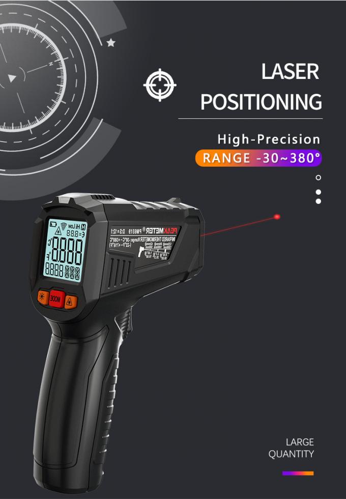 Đo không tiếp xúc Nhiệt kế cầm tay cấp công nghiệp Đo laser 13 điểm