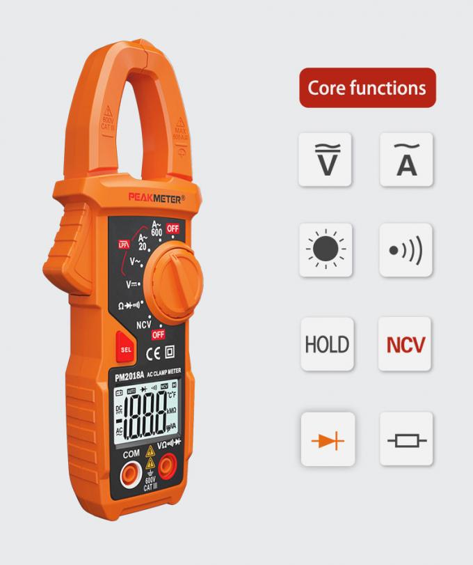 Đồng hồ kẹp kỹ thuật số Dụng cụ đo lường Dụng cụ đo điện áp AC&DC NCV
