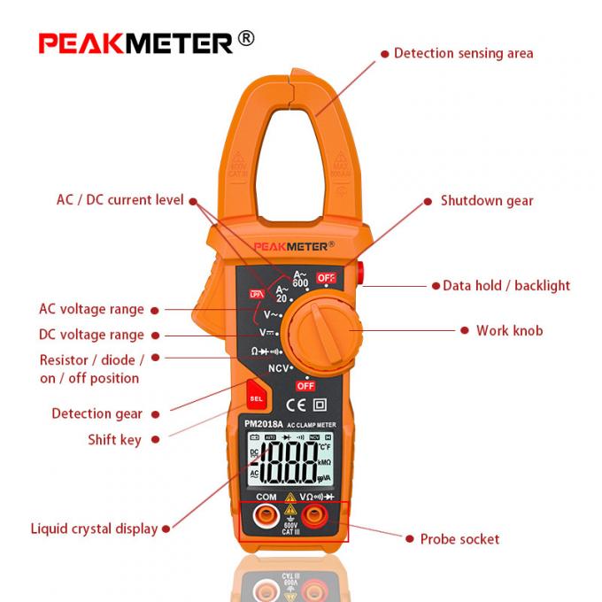 Đồng hồ kẹp kỹ thuật số Dụng cụ đo lường Dụng cụ đo điện áp AC&DC NCV