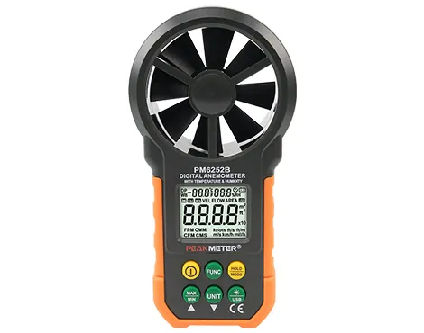 PM6252B Digital Anemometer & Humidity & Temperature Meter with USB