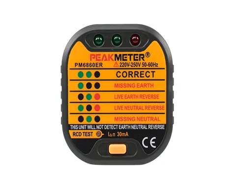PM6860ER 110/230V Electric Socket Tester