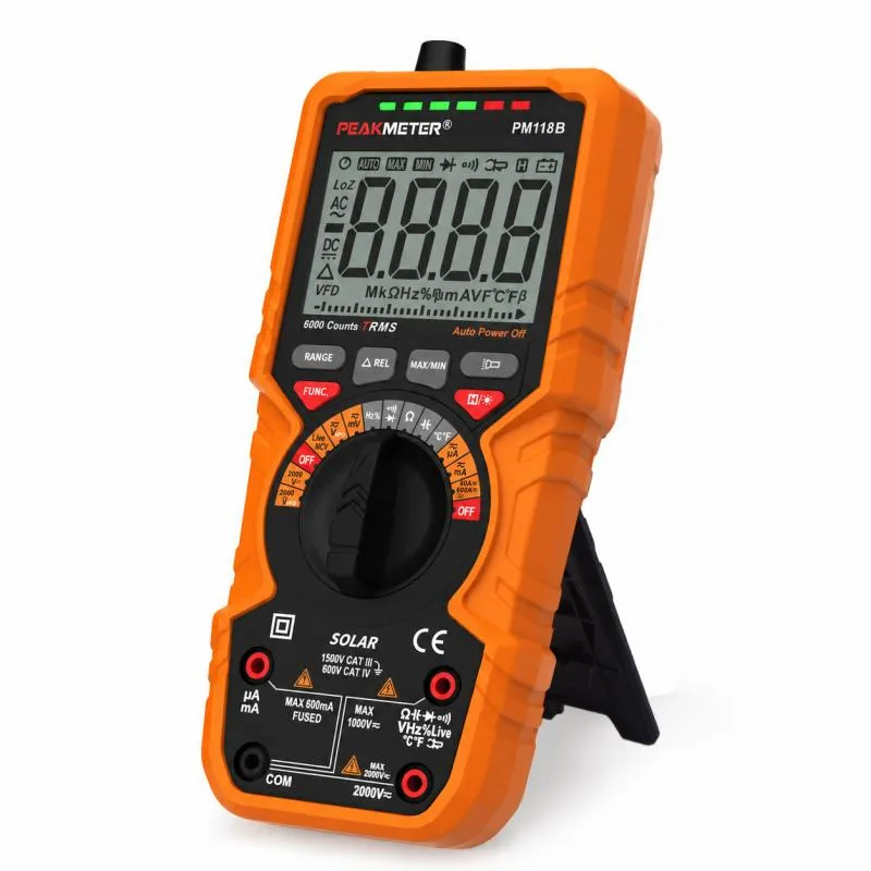 PM118B 2000V True RMS Digital Multimeter for Photovoltaic