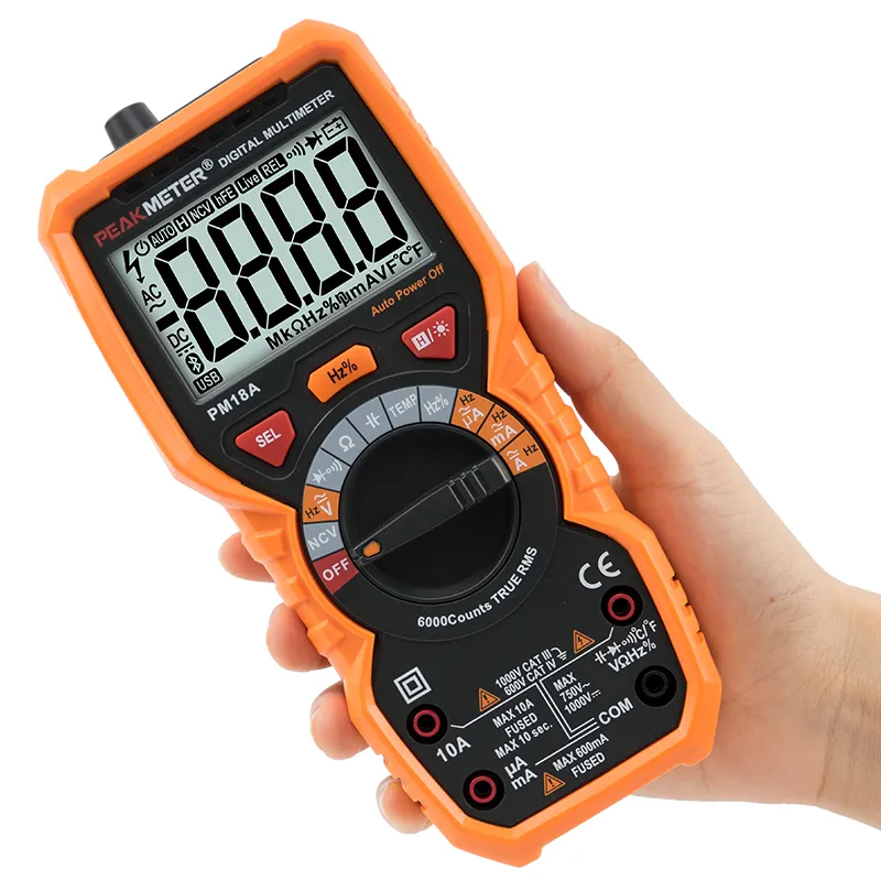 PM18A 6000 Counts Digital Multimeter with Auto Range & T-RMS