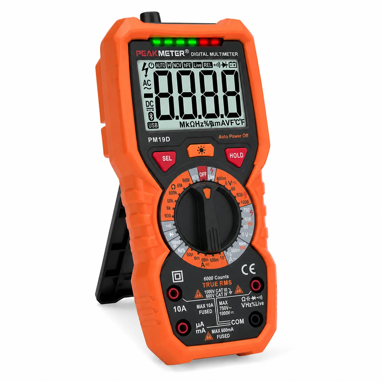 PM19D 6000 Counts Digltal Multlmeter with T-RMS