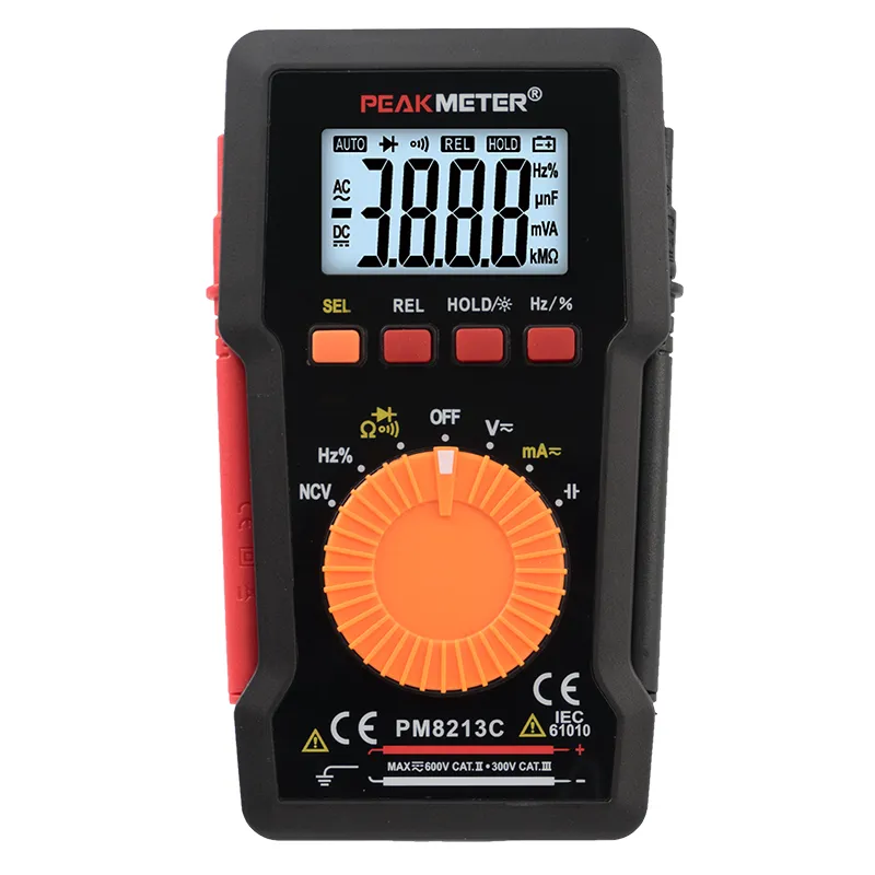 PM8213C 4000 Counts Mini Pocket Digital Multimeter with Non Contact AC Voltage Tester