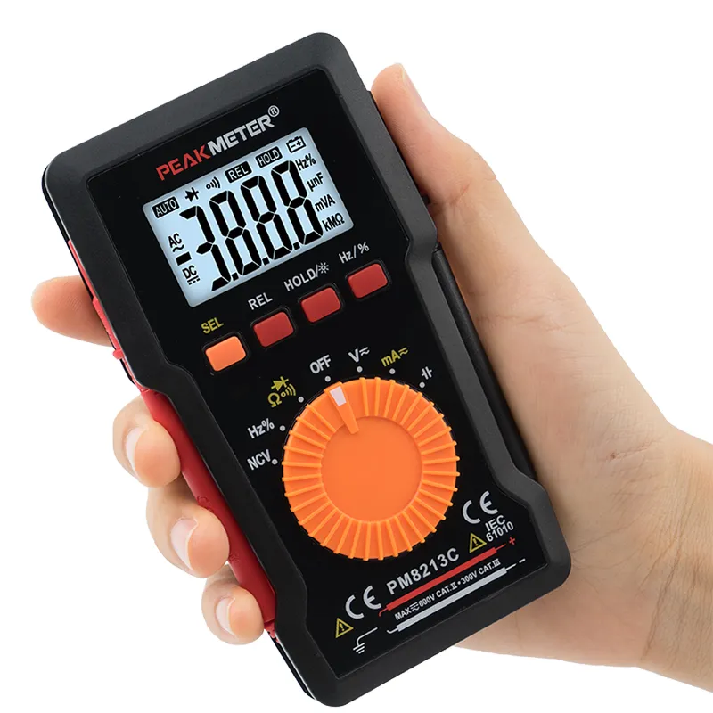 PM8213C 4000 Counts Mini Pocket Digital Multimeter with Non Contact AC Voltage Tester
