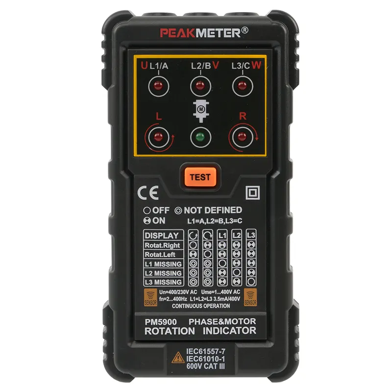 PM5900 Three Phase Motor Phase Rotation Tester Indicator
