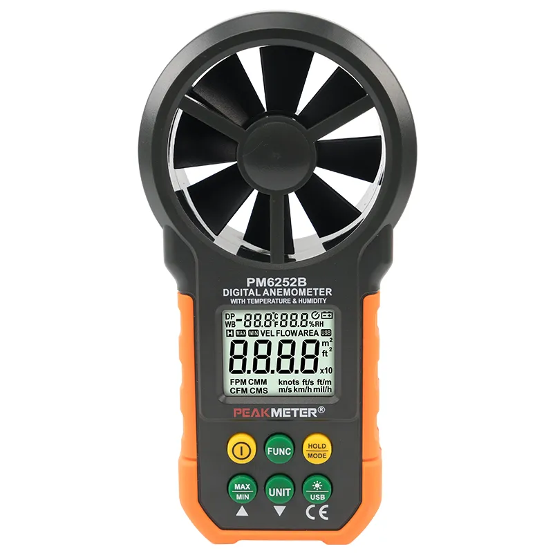 PM6252B Digital Anemometer & Humidity & Temperature Meter with USB