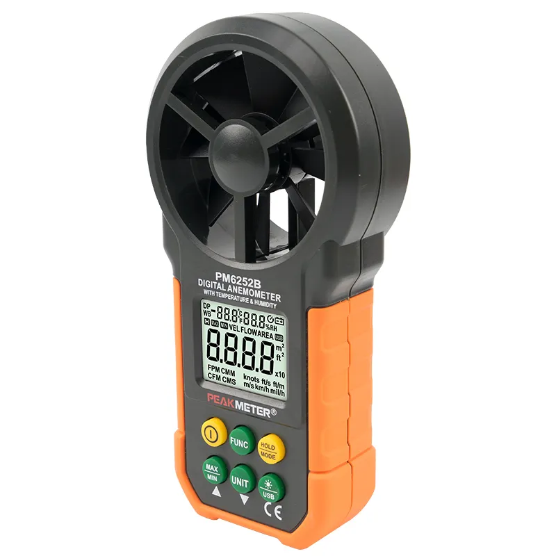 PM6252B Digital Anemometer & Humidity & Temperature Meter with USB