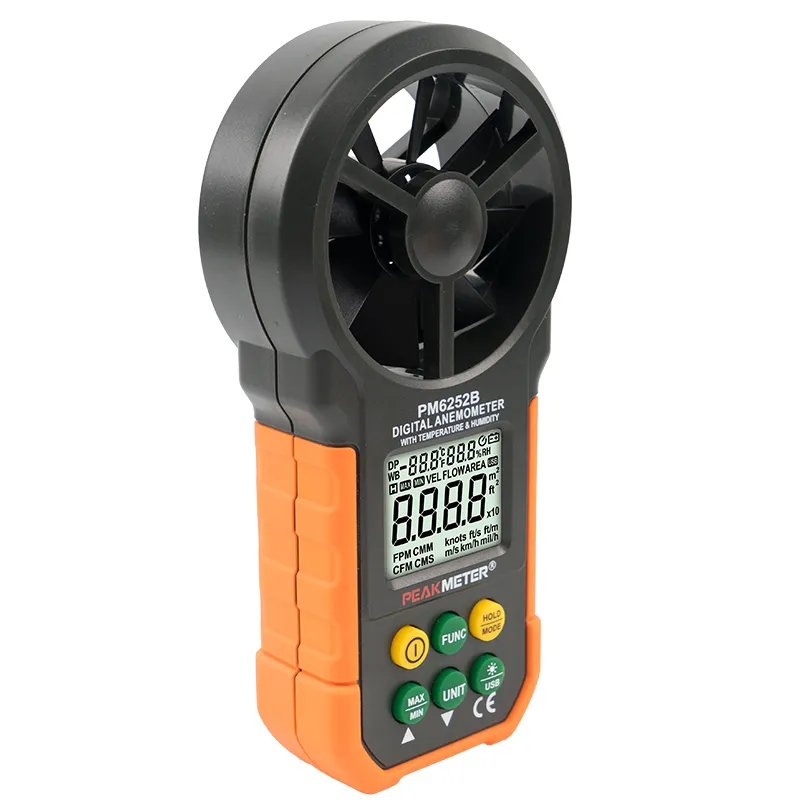 PM6252B Digital Anemometer & Humidity & Temperature Meter with USB
