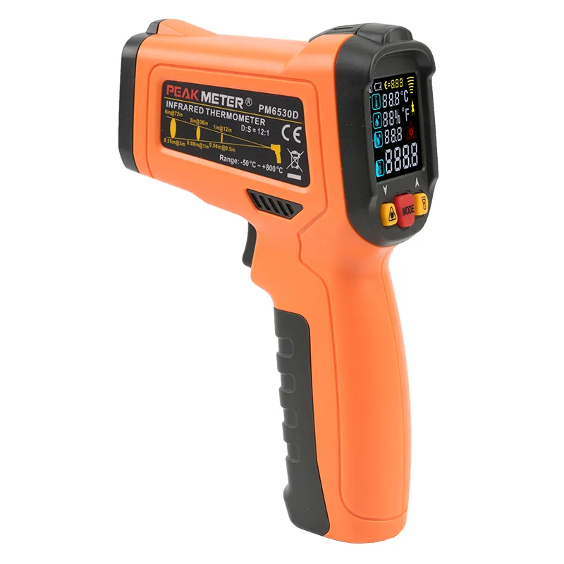 PM6530D 12:1 Infrared Thermometer 5lN1 with Humidity & Dew Point +K Type