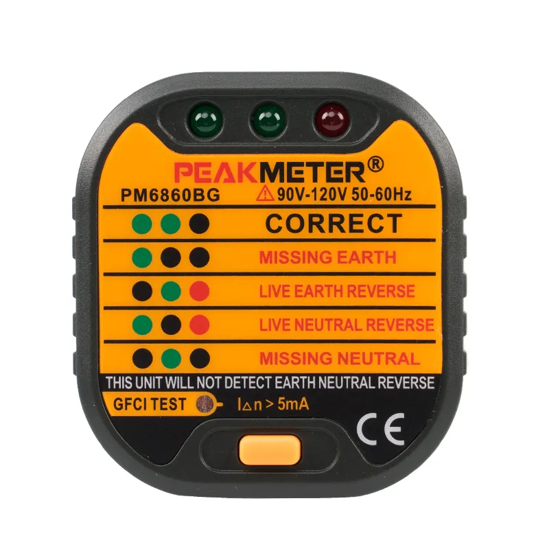 PM6860BG 110V Portable Mains Electric Socket Tester