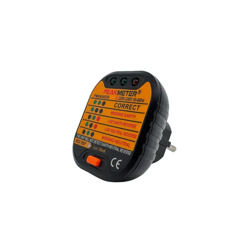 PM6860DR 220V - 250V EU Plug Electric Socket Tester