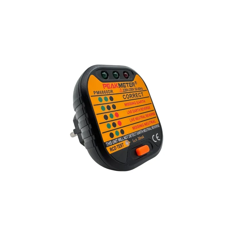 PM6860DR 220V - 250V EU Plug Electric Socket Tester
