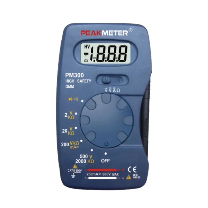 PM300 2000 Counts Mini Pocket Digital Multimeter